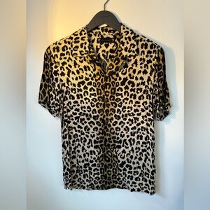 Allsaints Leopard Print SS Shirt Small